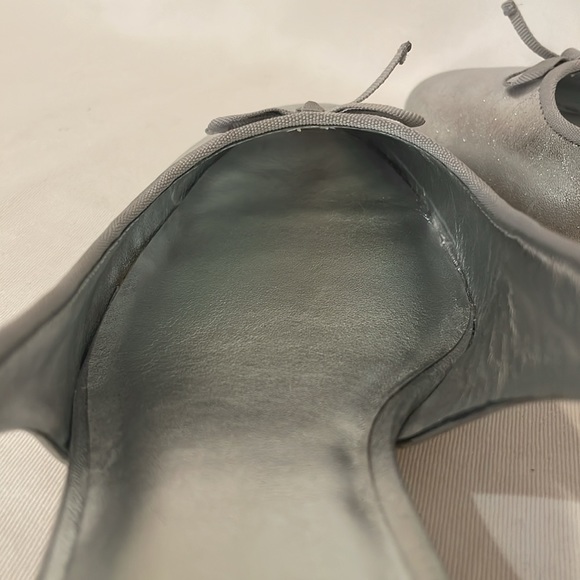 NEW Reformation Margarita Slingback Round Toe Metallic Leather Block Heel - Picture 11 of 14